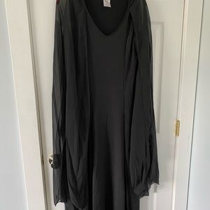 Black Halloween Dress with Cape